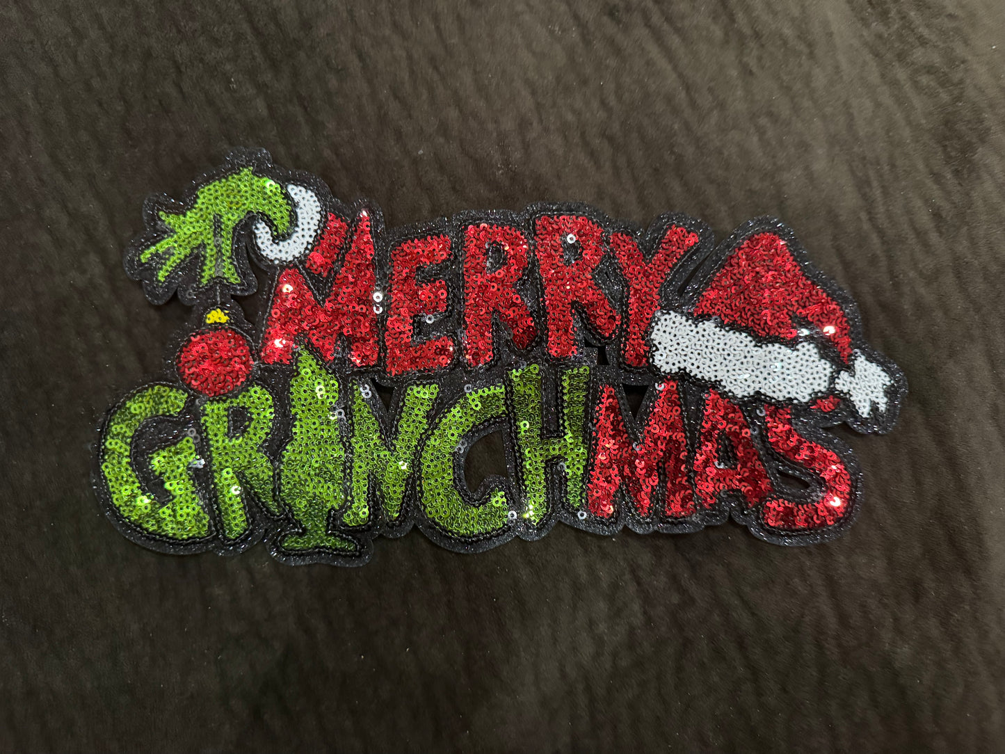 Merry Gmas Sequin Patch