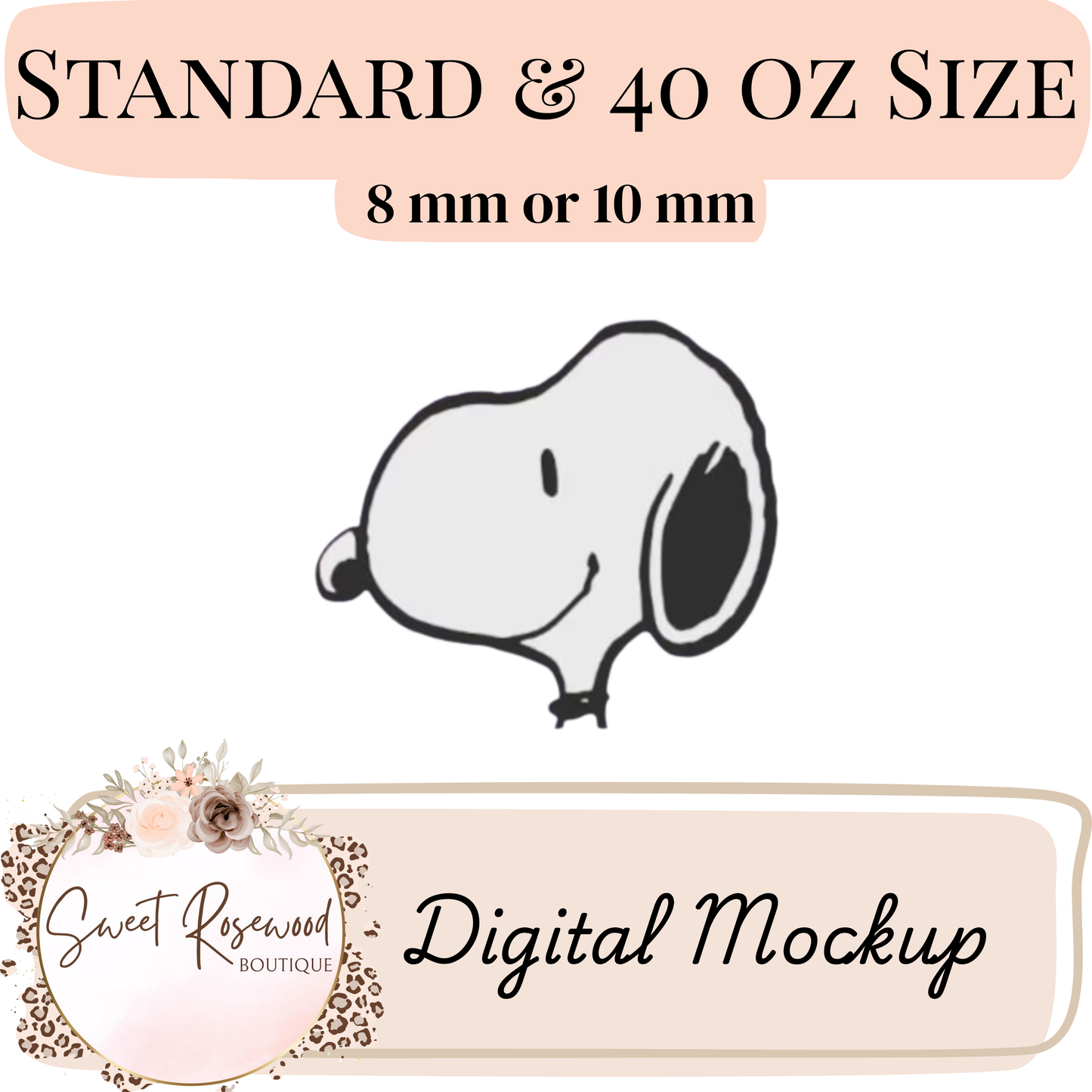 Snoopy 3D Straw Topper