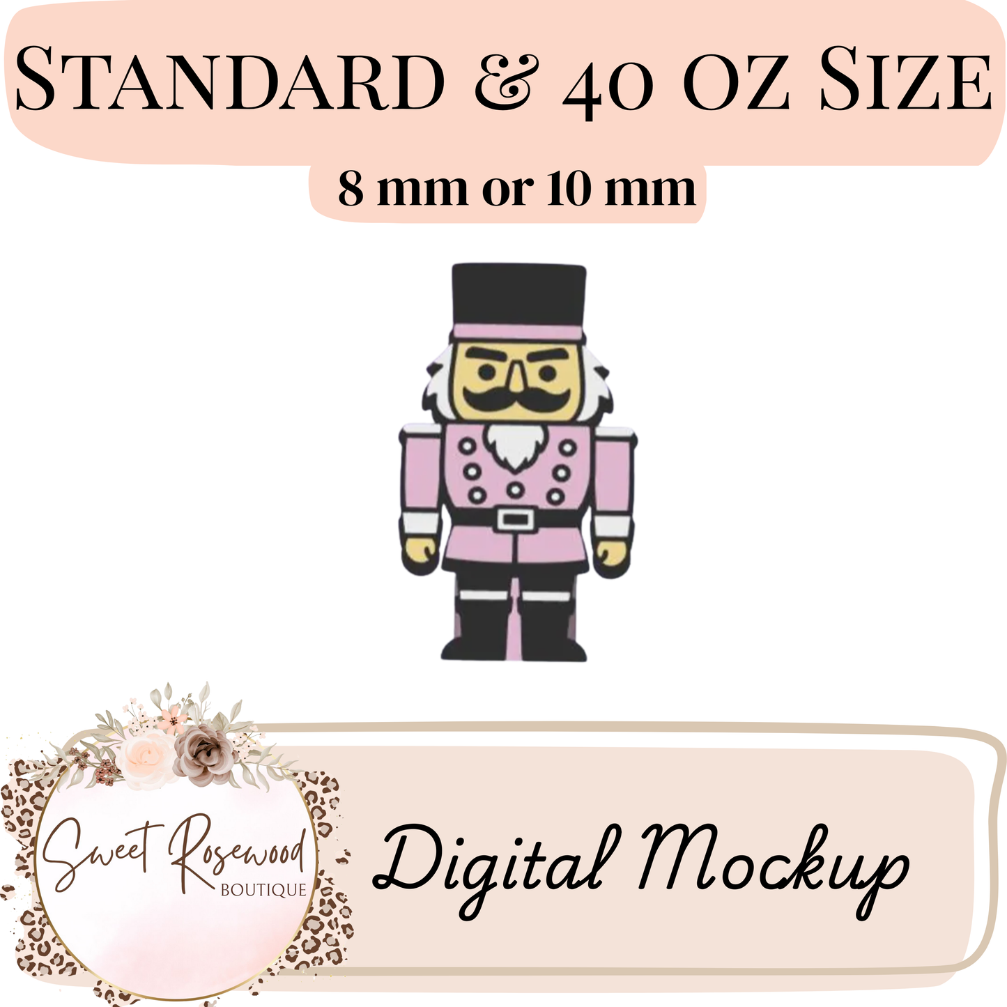 Wholesale Nutcracker 3D Straw Topper