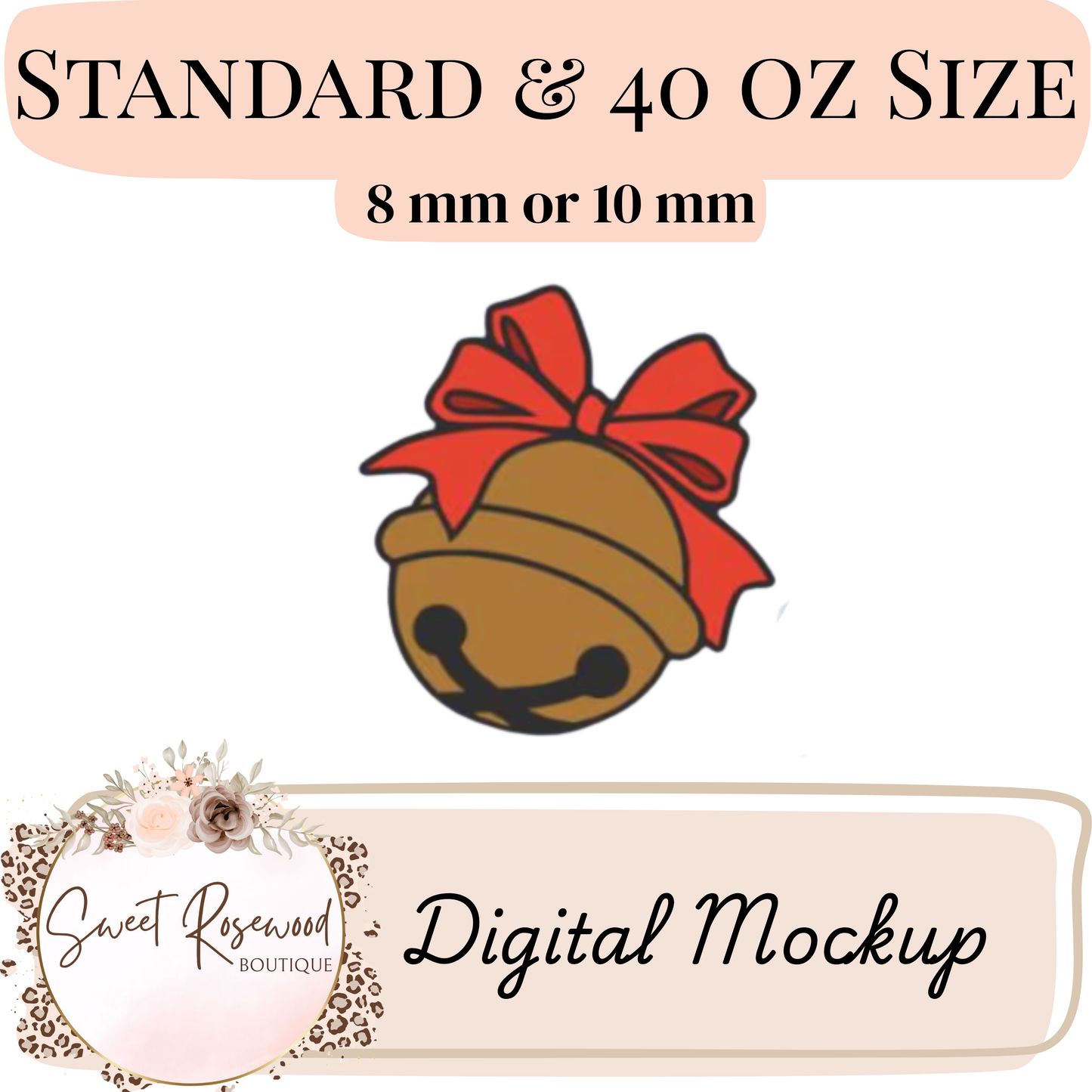 Wholesale Bell 3D Straw Topper