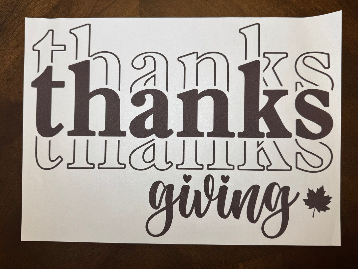 Thanksgiving Transfer