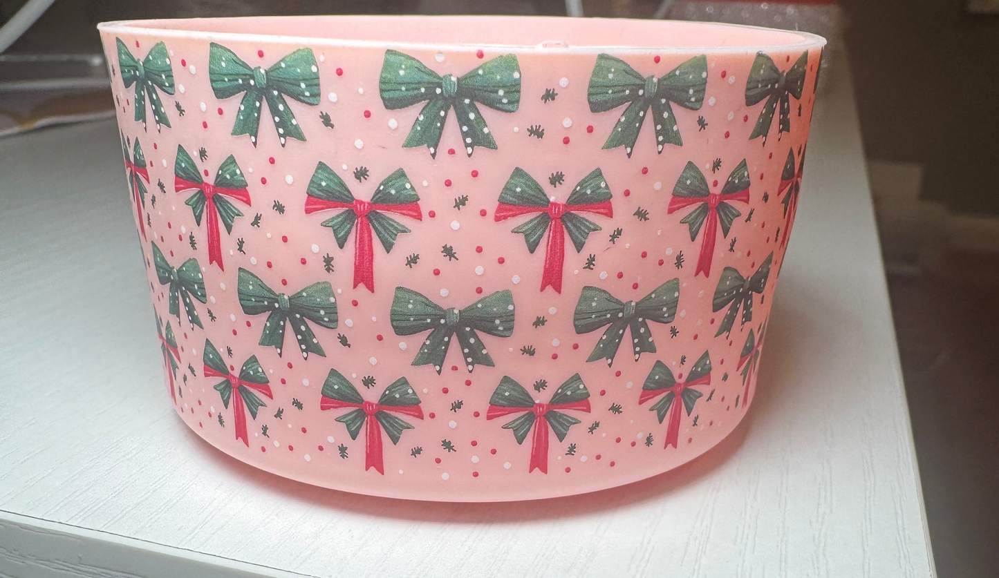 Tumbler Boot (Fits 20-40oz cup) - Green Bows