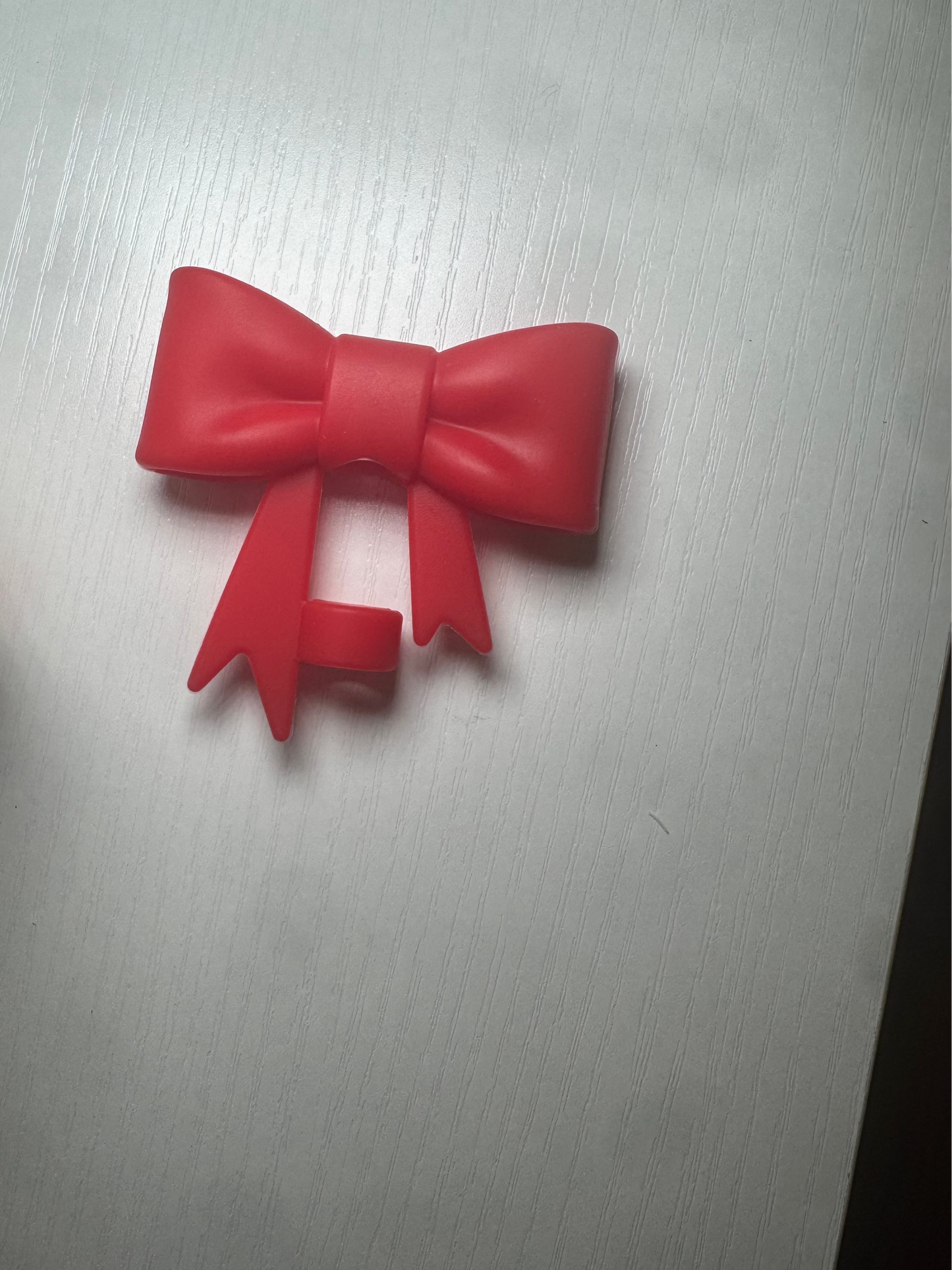 3D Bow Straw Topper - Red