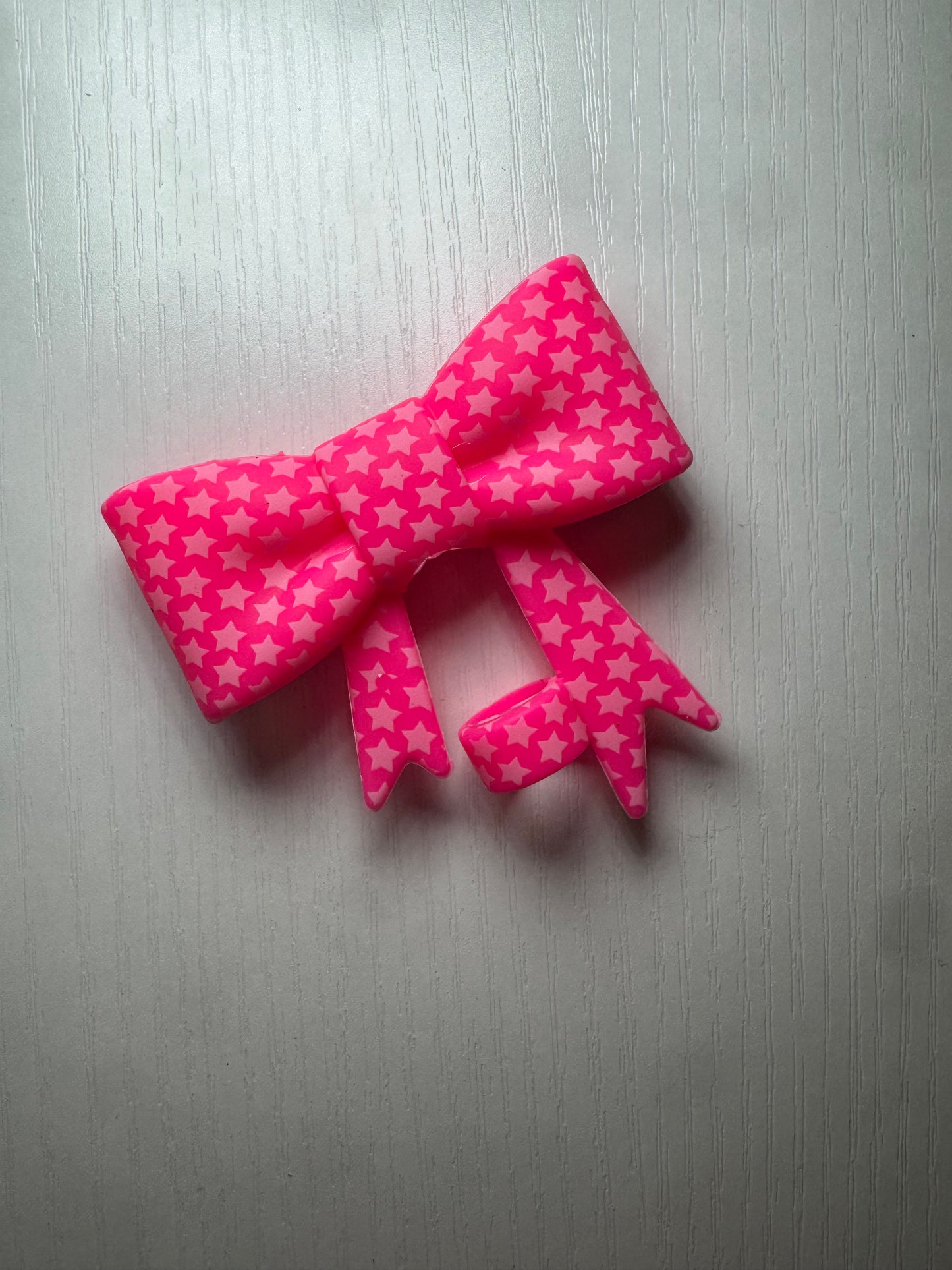 3D Bow Straw Topper - Pink Stars