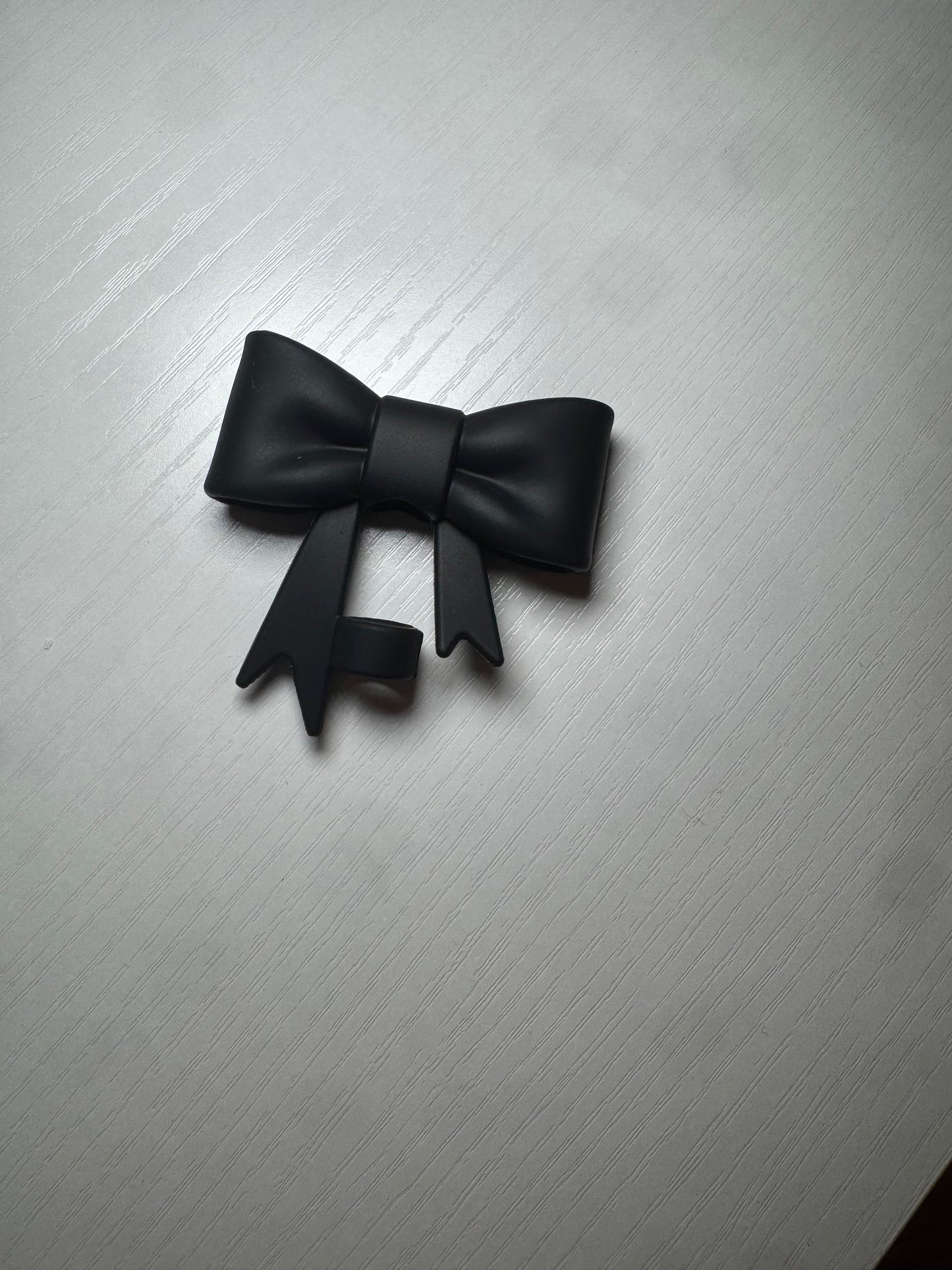 3D Bow Straw Topper - Black