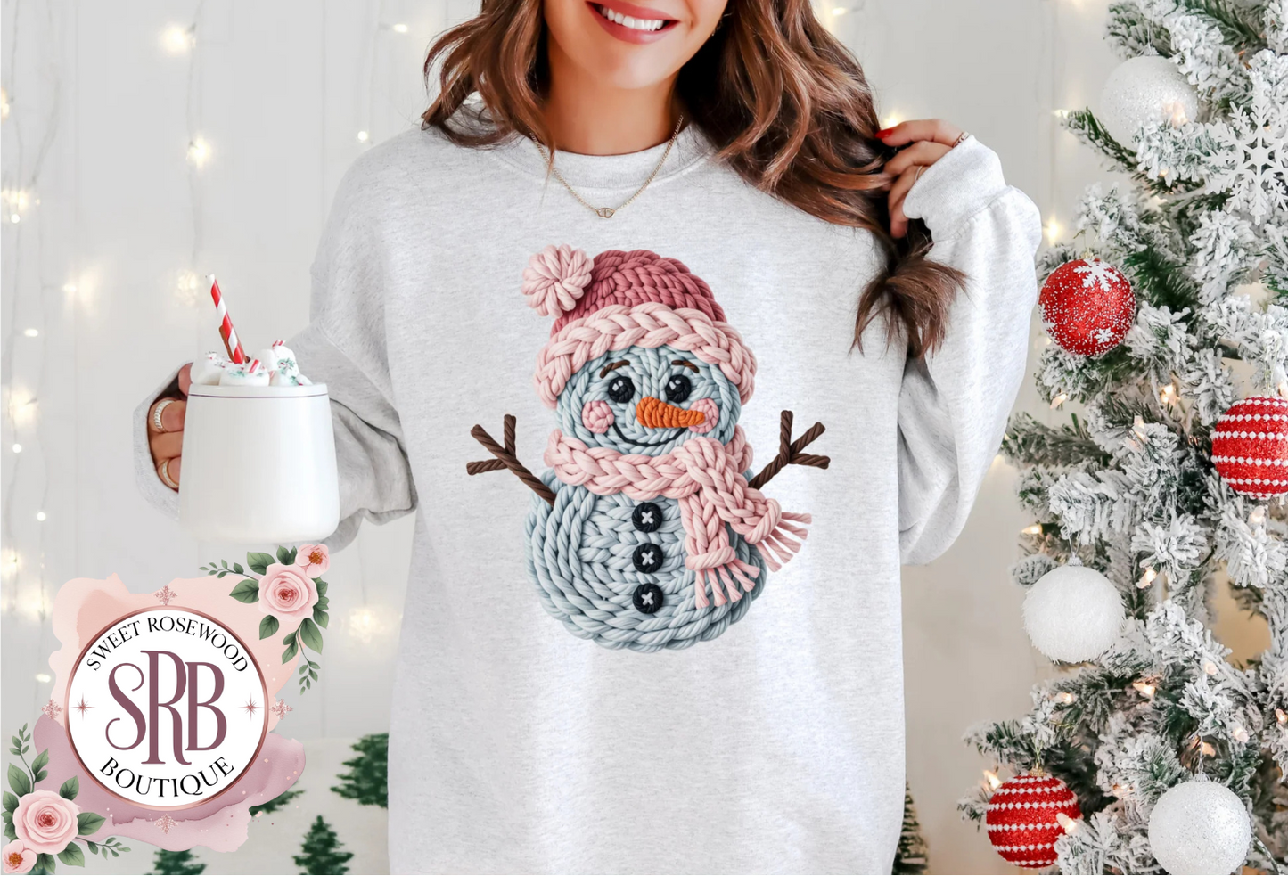 Snowman Yarn Full Color Screen Print Transfer