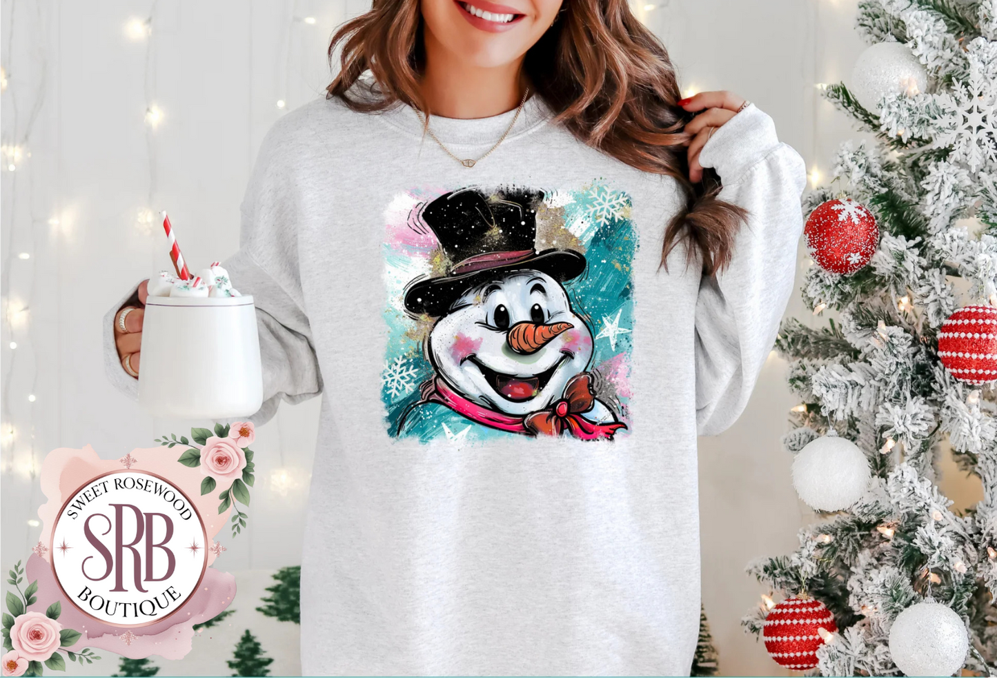 Snowman Full Color Screen Print Transfer