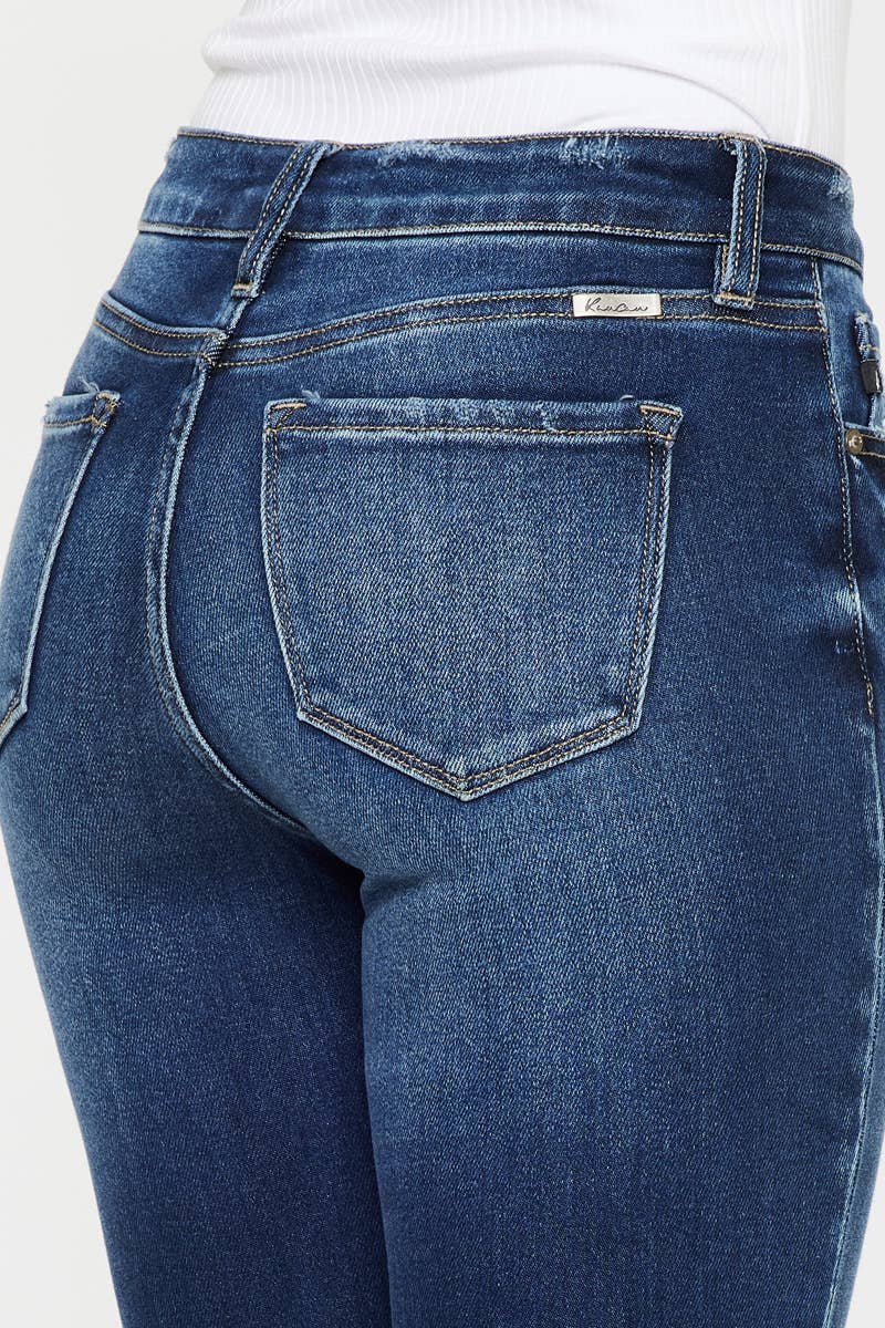 KanCan High Rise Fray Hem Skinny Jean