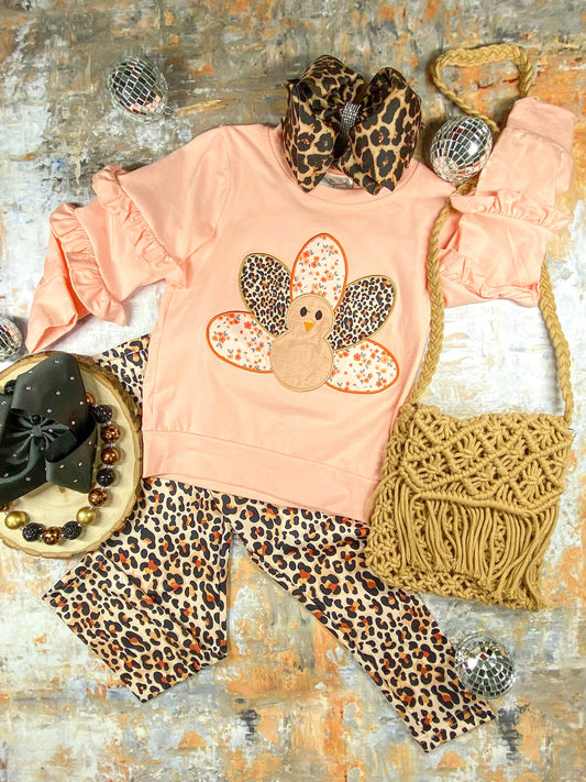 Animal Print Turkey Leggings Set