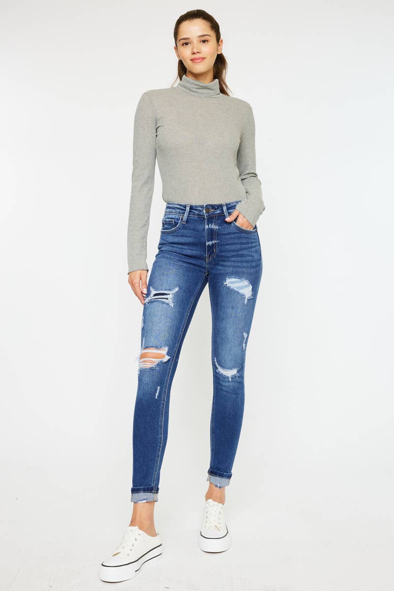 KanCan HIGH RISE ANKLE SKINNY JEANS