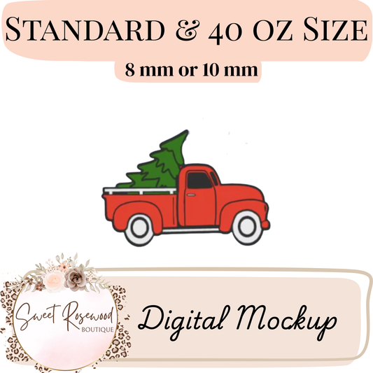 Wholesale Christmas Truck 3D Straw Topper