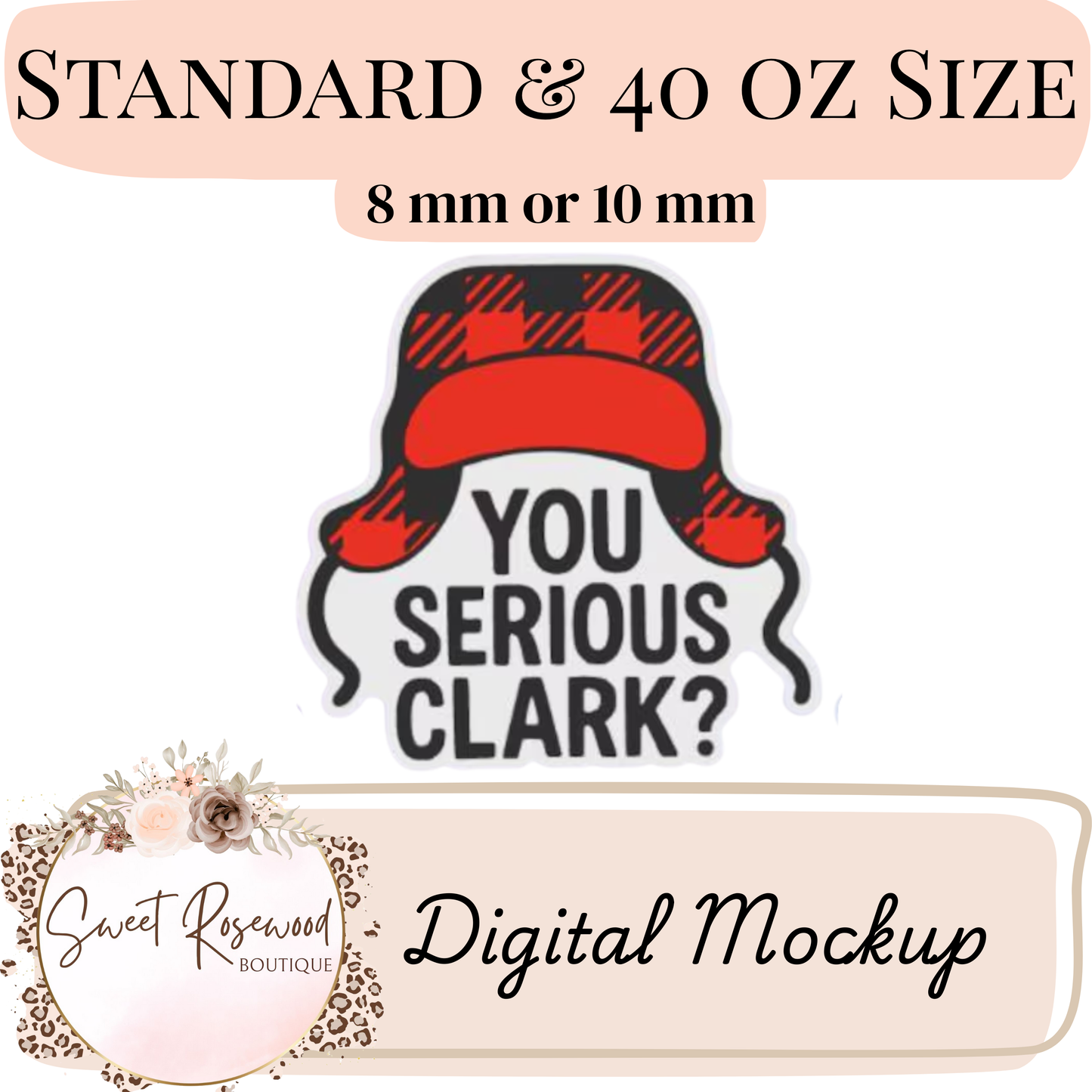 Serious Clark 3D Straw Topper