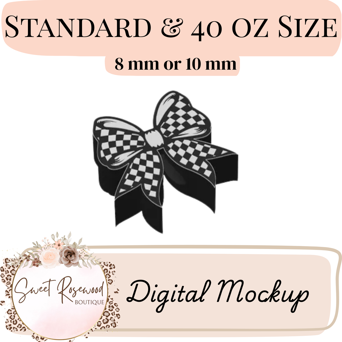 Racing Bow 3D Straw Topper