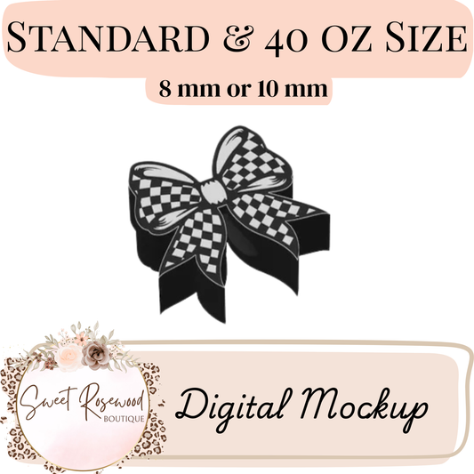 Racing Bow 3D Straw Topper