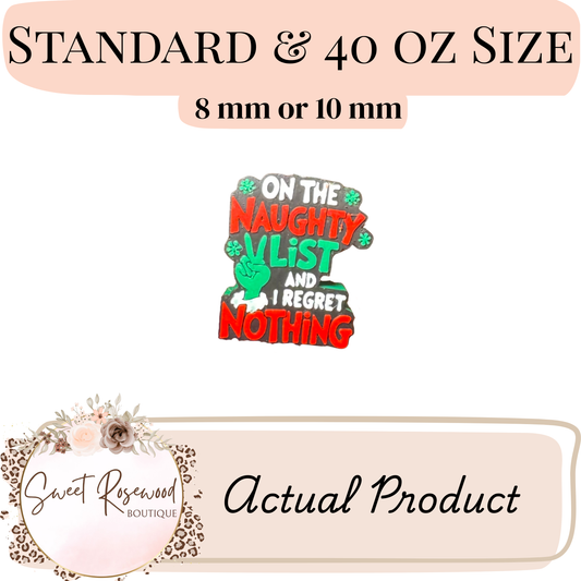 Naughty List 3D Straw Topper