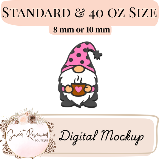 Love in a Mug Gnome 3D Straw Topper