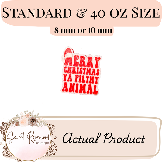 Filthy Animal 3D Straw Topper