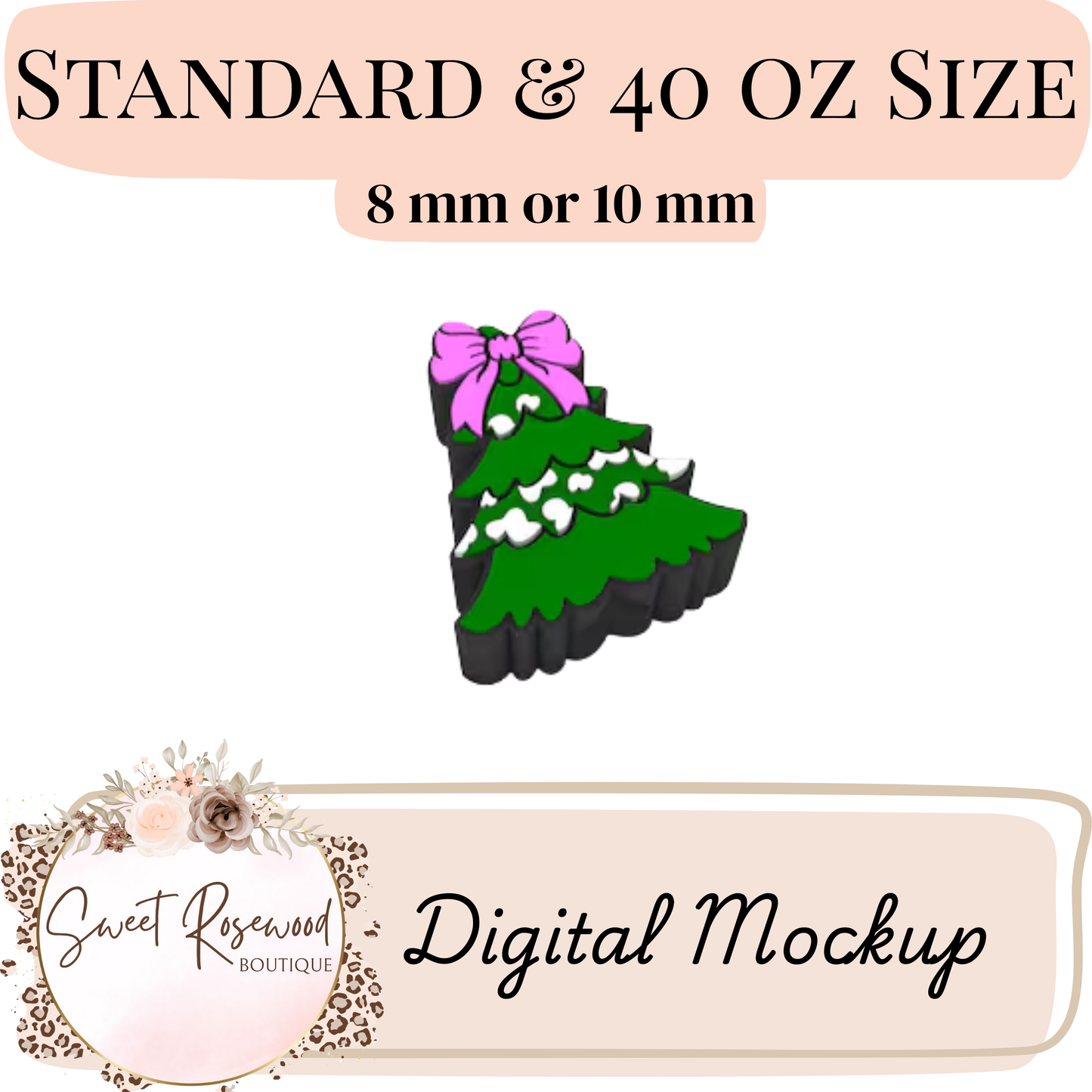 Christmas Tree 3D Straw Topper