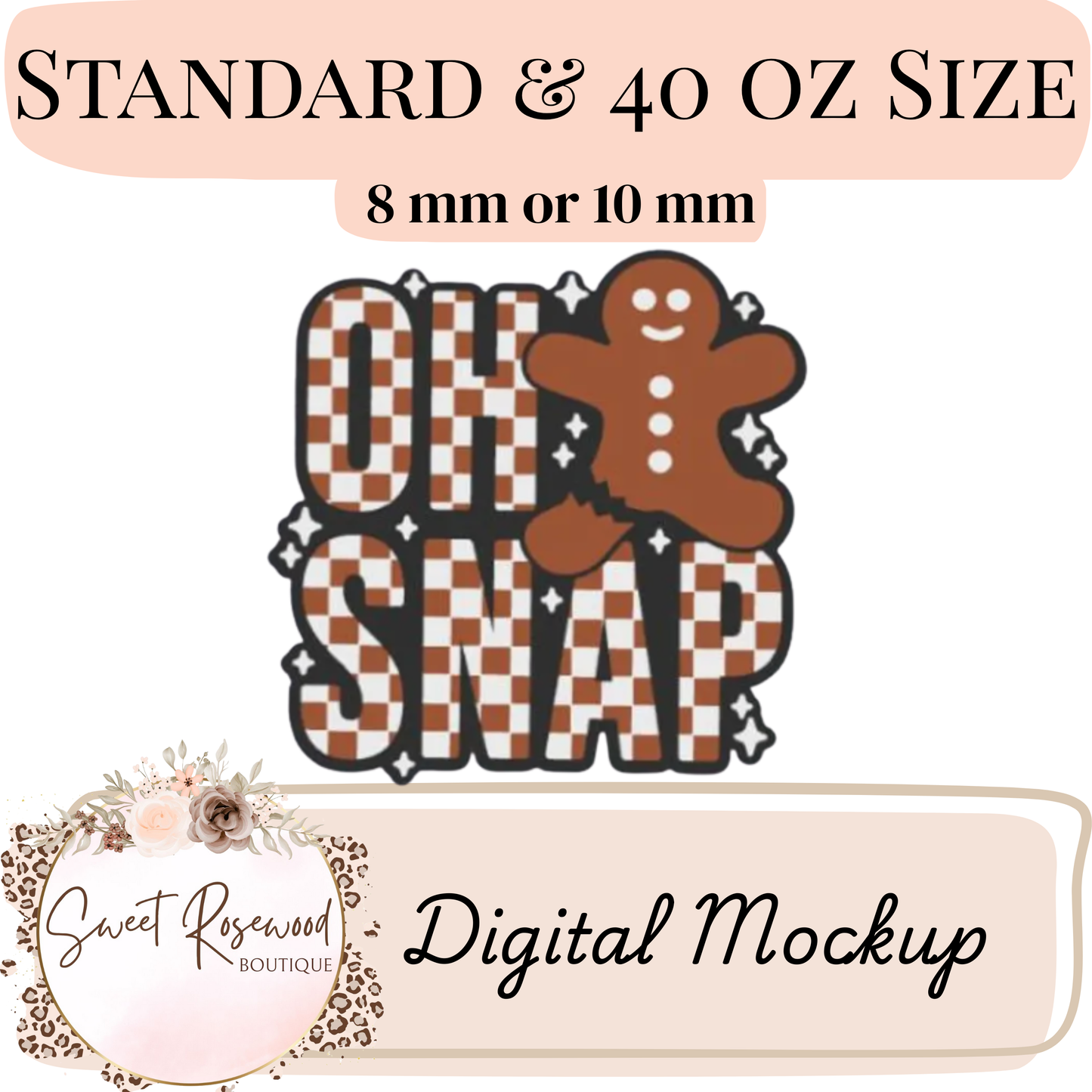 Wholesale Oh Snap 3D Straw Topper