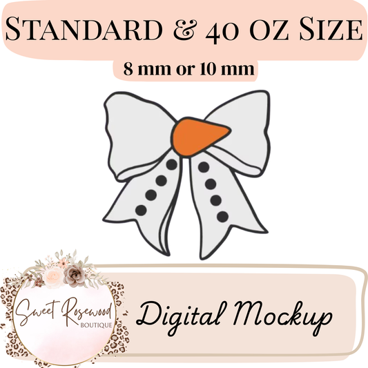 Wholesale Snowman Bow 3D Straw Topper