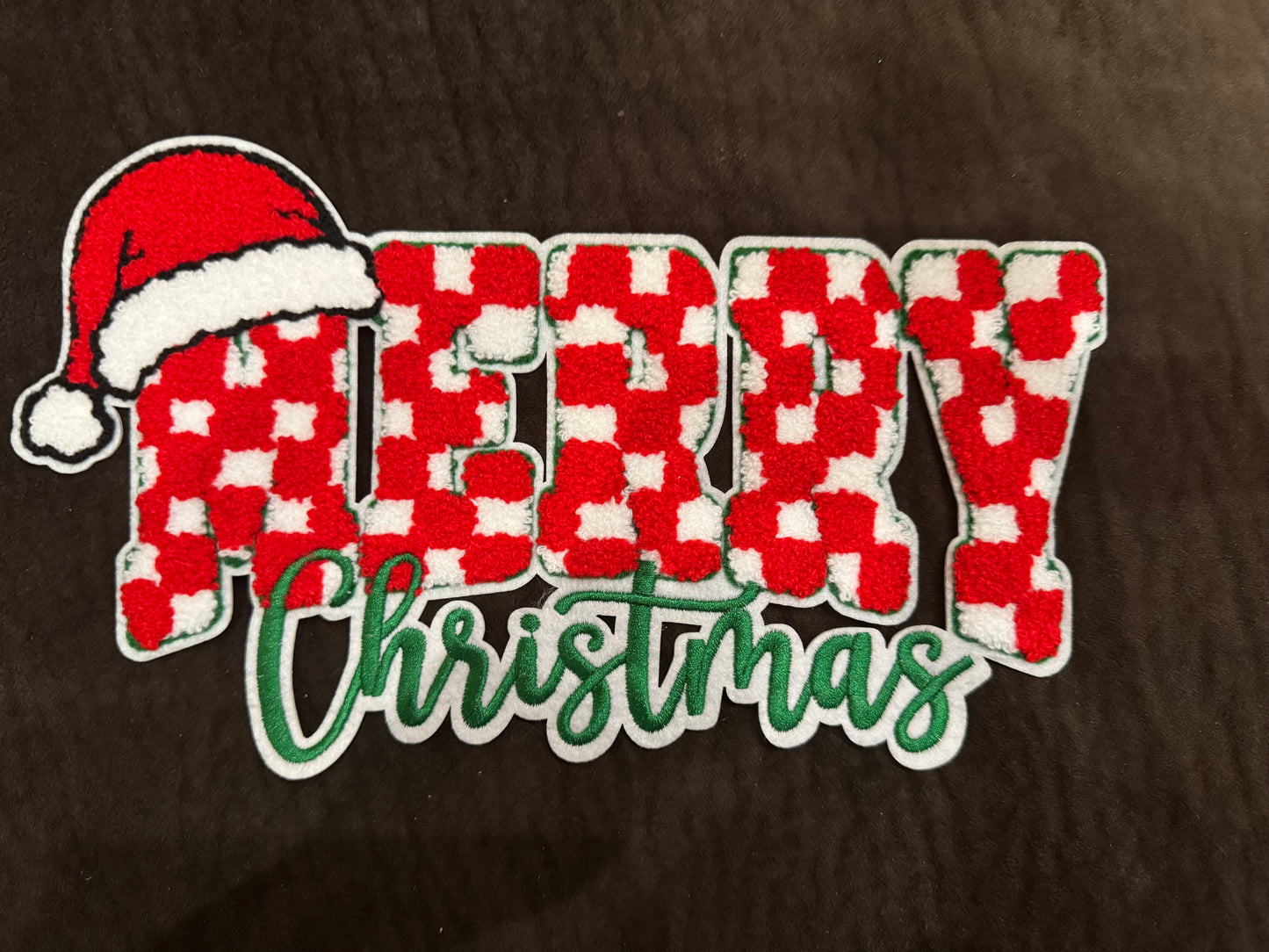 Merry Christmas Chenille Patch