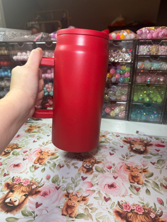 50 oz tumbler w/straw - Red