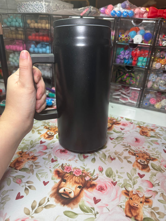 50 oz tumbler w/straw - black