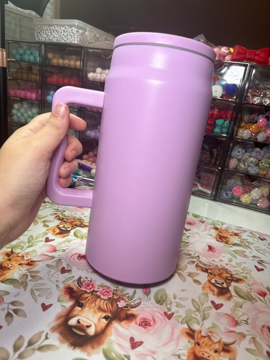50 oz tumbler w/straw - light purple