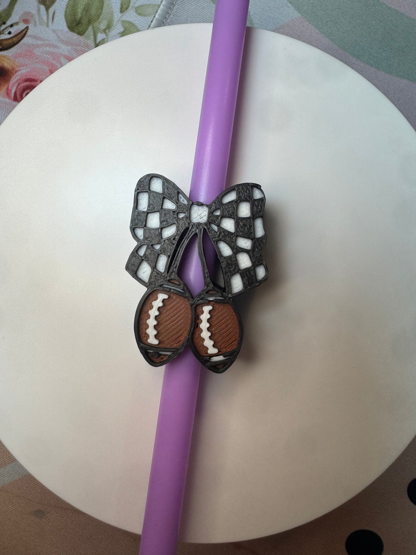 Football Cherries Straw Topper