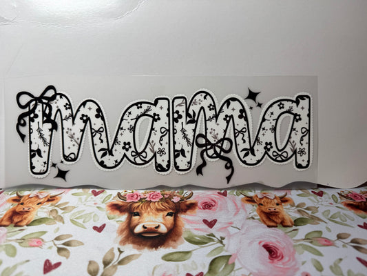 Mama with black bows DTF