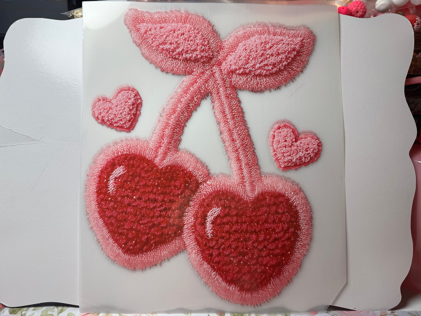 Pink Heart Cherries DTF