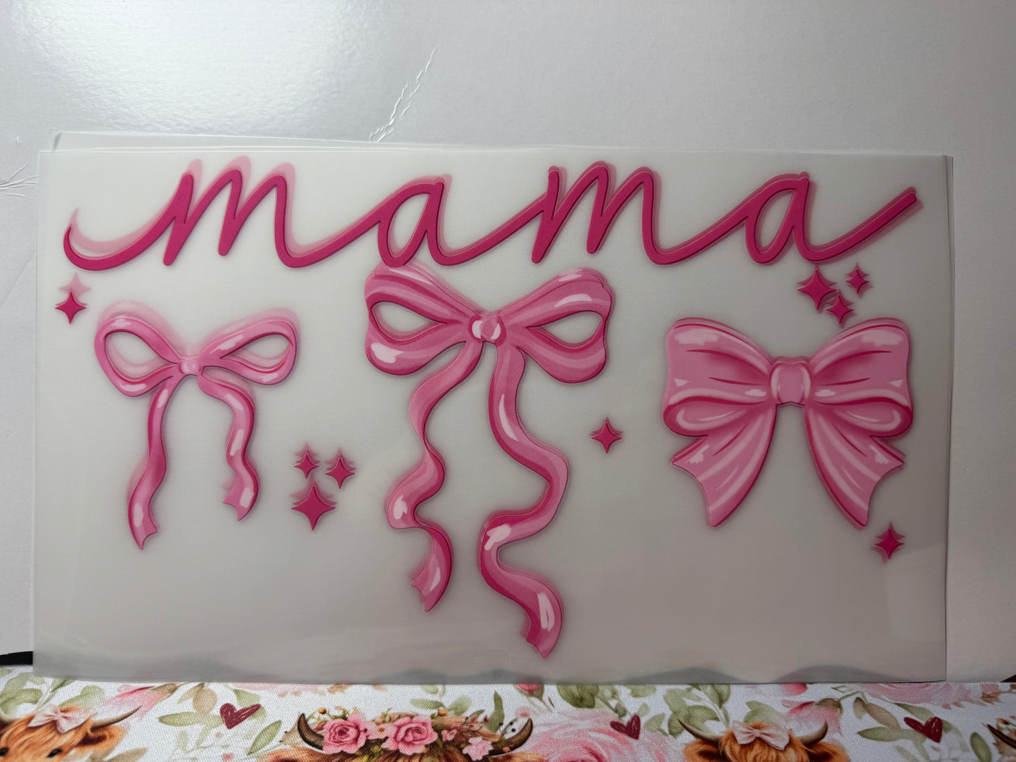 Mama Pink Bows DTF