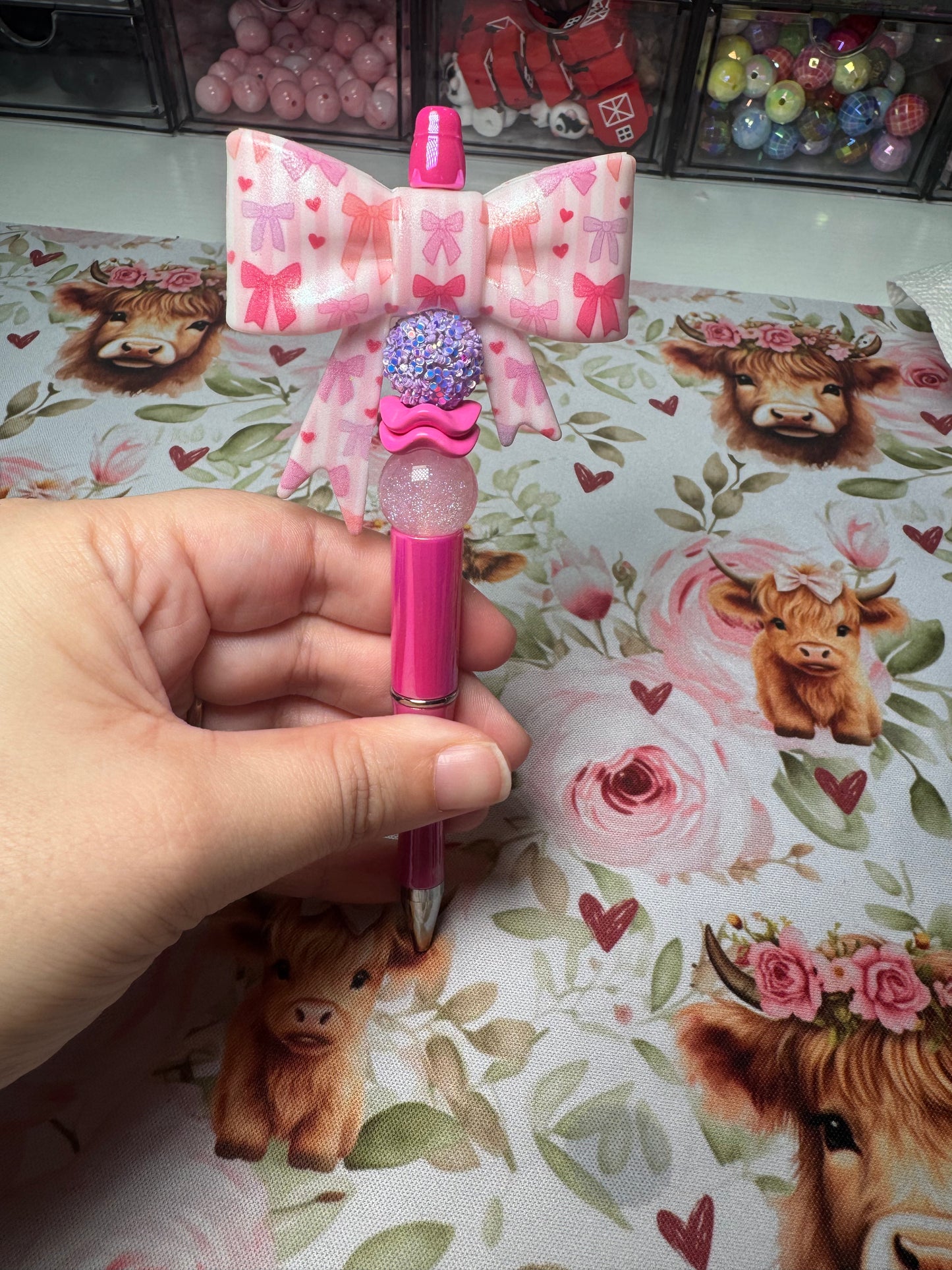 Pink Bows Pen