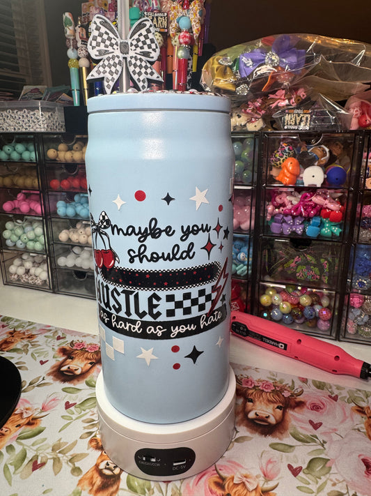 50oz Hustle Blue Premade Tumbler