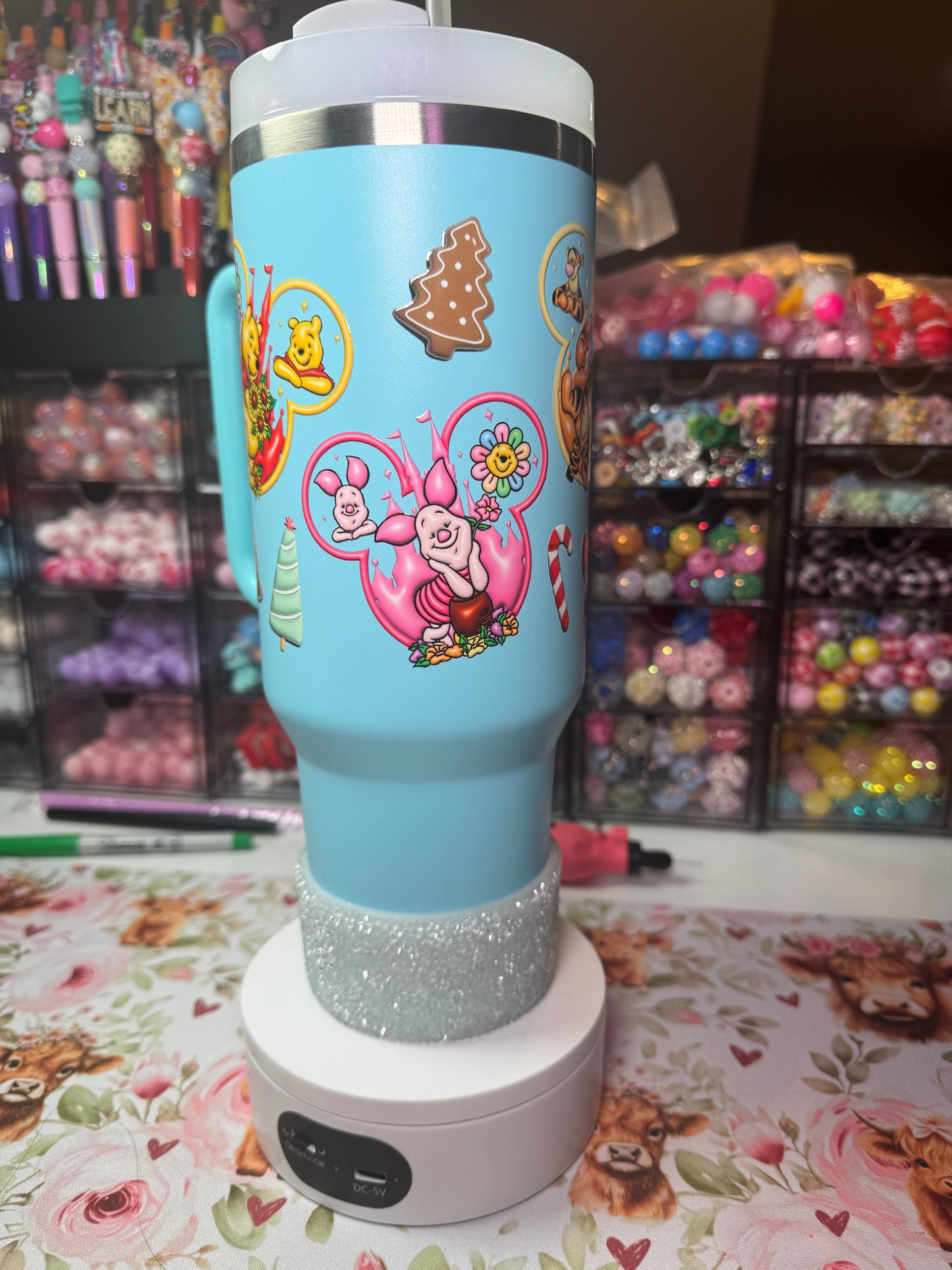 Blue Winnie The Pooh Tumbler