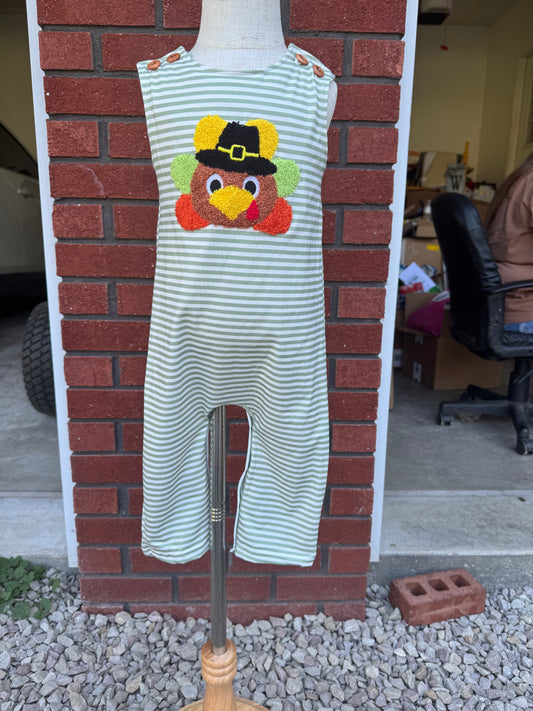 Green turkey french knot stripe