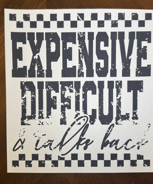 Expensive Difficult & Talks Back
