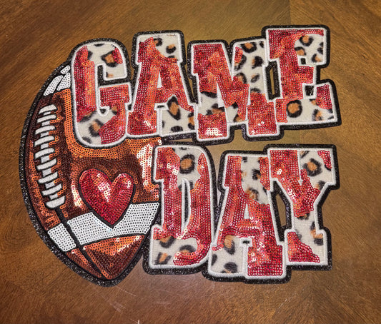 Game Day Sequin Chenille Patch
