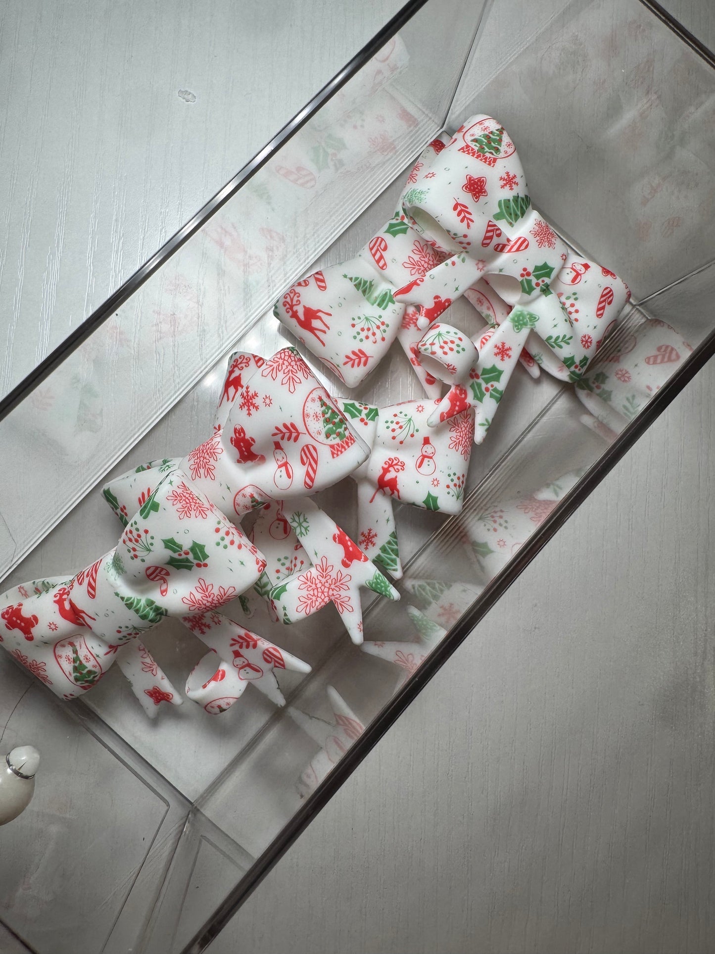 3D Bow Straw Topper - Christmas Delight