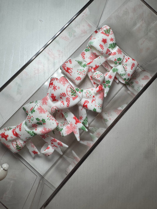 3D Bow Straw Topper - Christmas Delight