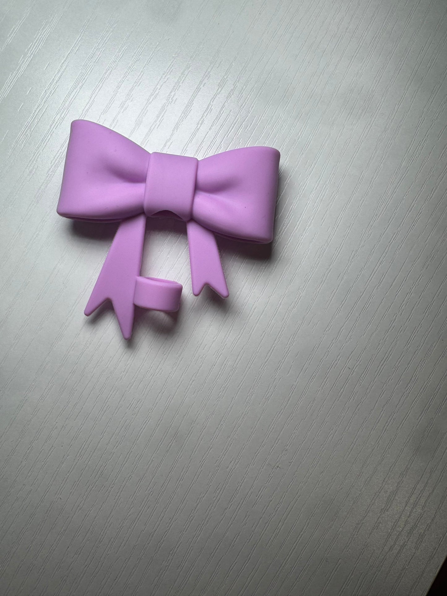 3D Bow Straw Topper - Lilac