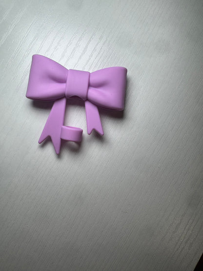 3D Bow Straw Topper - Lilac