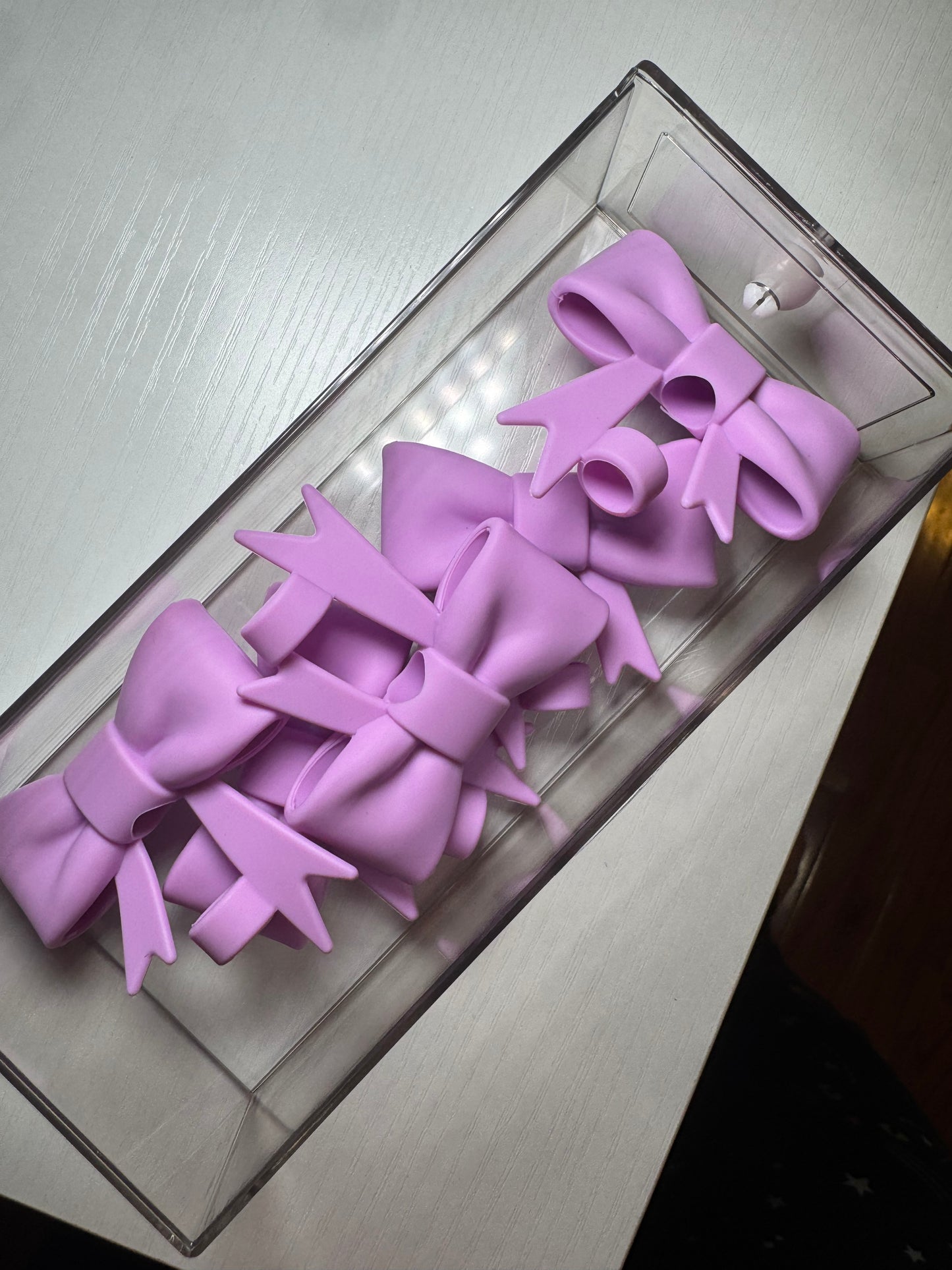 3D Bow Straw Topper - Lilac