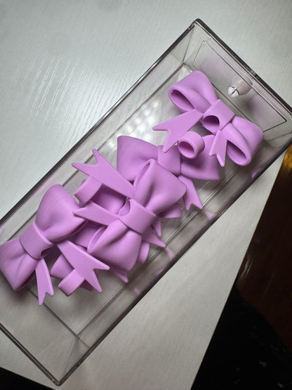 3D Bow Straw Topper - Lilac