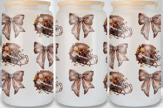 Football Helmets & Bow UV Cup Wrap