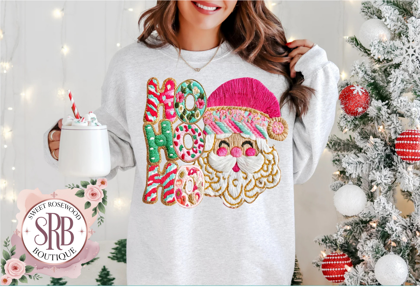 Ho Ho Ho Yarn Full Color Screen Print Transfer