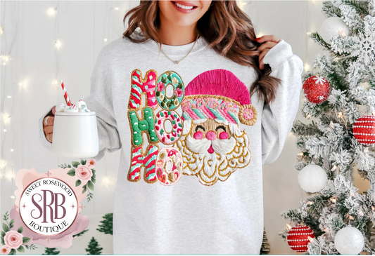 Ho Ho Ho Yarn Full Color Screen Print Transfer