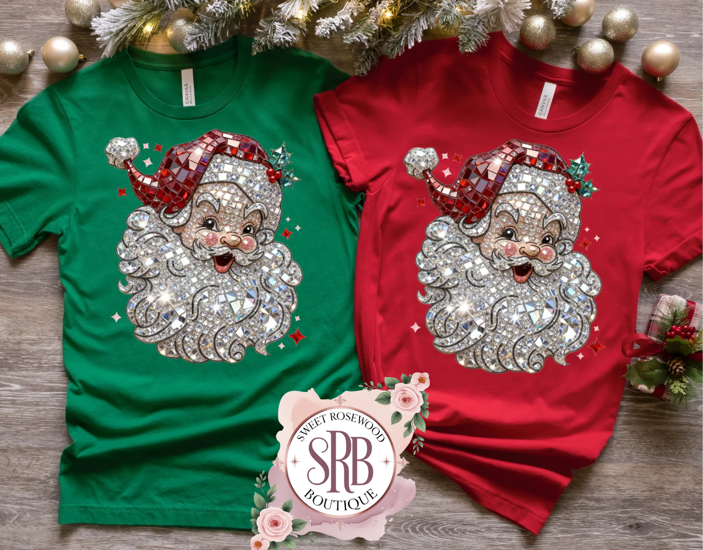 Santa Full Color Screen Print Transfer