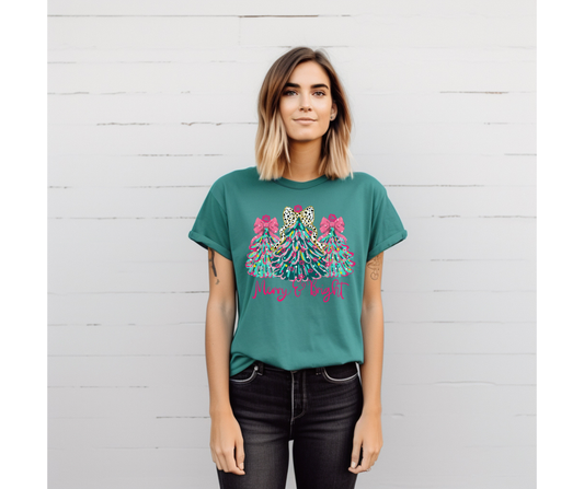 Merry & Bright Christmas Tree Tee