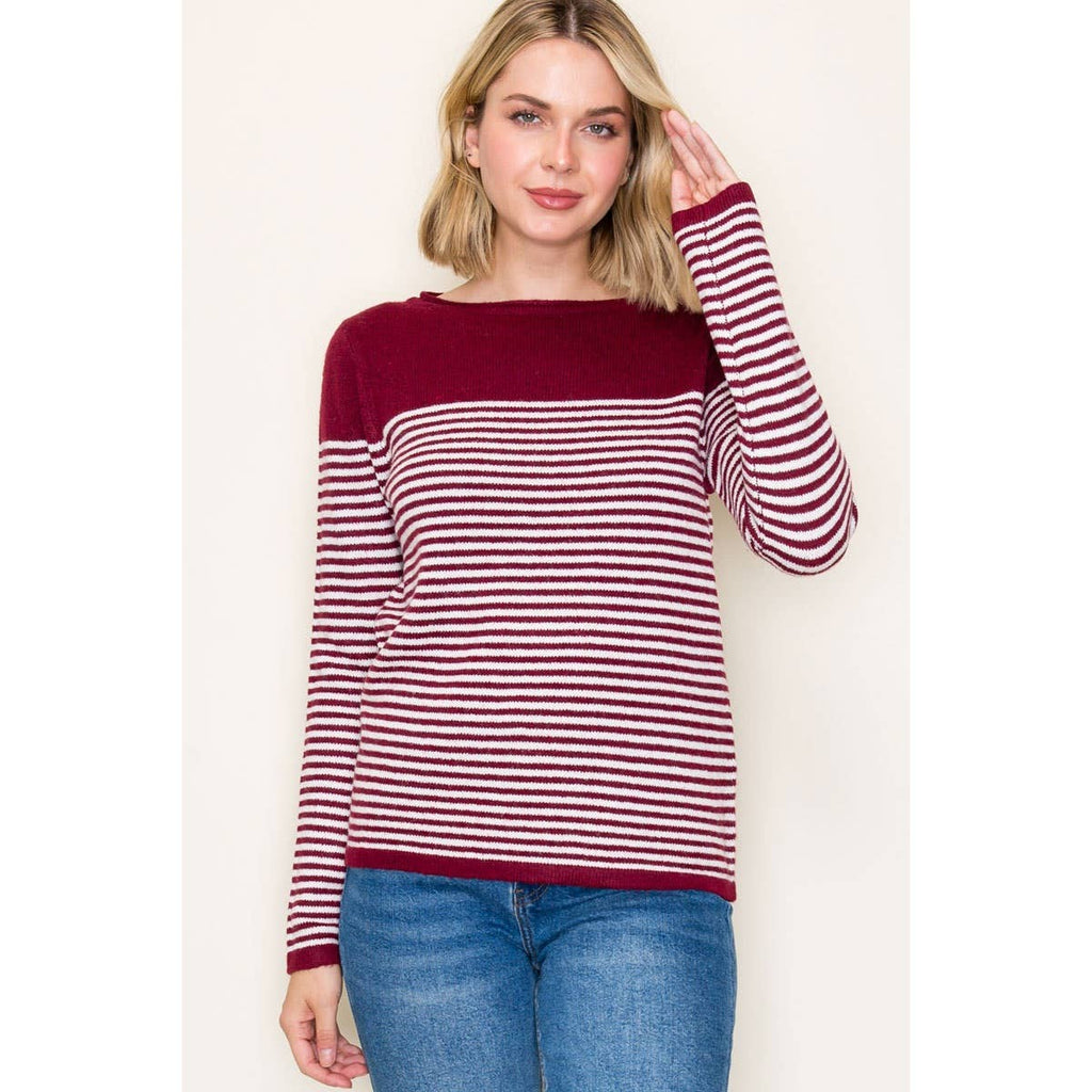BOAT NECK PULLOVER SWEATER